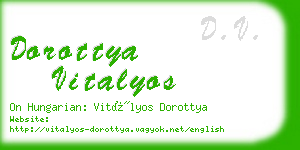 dorottya vitalyos business card